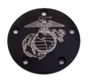 Black Marine EGA Timer Points Cover Custom Engraving MAR08-04BG
