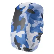 30-40L Waterproof Rucksack Cover, Backpack Rain Cover, M, Blue Camo