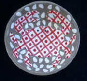 Mud Pie Tan 5.5" Bowl Red White Crab NEW