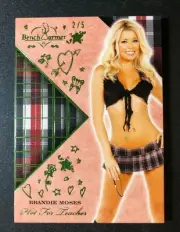 2018 Benchwarmer BRANDIE MOSES Hot For Teacher #12 Lime Foil Insert/5 PLAYBOY