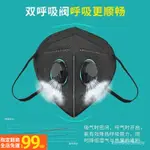 【小心愿生活館】KN95雙呼吸閥口罩活性炭防塵防3D飛沫異味透氣海綿條獨立包裝 GOZW