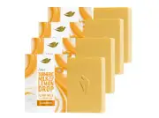 Plant Milk Cleansing Bar Soap Turmeric Milk & Lemon Drop Glow Booster 4 Count...