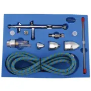 Spray Gun Airbrush 0.3mm 0.2mm 0.5mm Nozzles 2cc 5cc 13cc Cups Tube Set Kit LLI