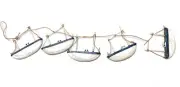 Garland w/ Cluster Of 5 Sailboats 22" - Wall Hanging Nautical Decor | #ata18005b