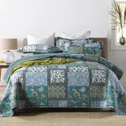 100% Cotton Coverlet Bedspread Quilt King & Super King Size Bed 250x270cm Lafite