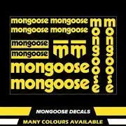 12PC MONGOOSE BMX FRAME Decal Stickers - MANY Colours - Vinyl Cycling MTB Bike