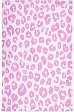 GAIREG Pink Leopard Print Tea Cloth, 28x18 Inches Absorbent Printed Hand Towels