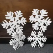 BOOMPA 4 Pieces Winter Wonderland Snowflake Ornaments - Christmas Snowflake Deco