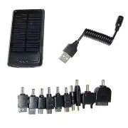Slim Universal Portable Power Bank Charger Inbuilt Solar Panel & 10 Connectors
