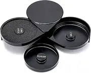 YIKANGHENG 3 Tiers Cocktail Seasoning Box, Black Thick Plastic Margarita Salt Sugar and Juice Scalable Bar Glass Rimmer (1)