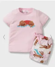 Peter Alexander Kids Argyle dachshund Shortie Set Size 12 - Brand New