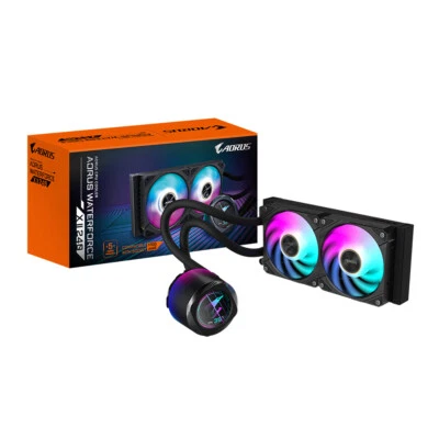 Gigabyte AORUS WATERFORCE X II 240 AIO Liquid CPU Cooler- 2x120mm ARGB Fans