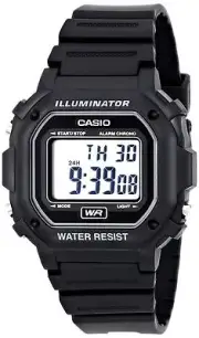 Casio F108WH-1A, Chronograph Watch, Illuminator, Alarm, 7 Year Battery, NEW