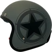 Apex JI100 Star, open face helmet , color: Matt Grey/Dark Grey/Black , size: M