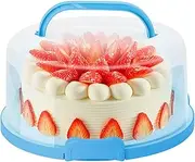 10 Inch Cake Stand Carrier with Lid and Handle Bundt Round Tall Cake Storage Container Holder Travel for Transport Cupcake Saver Plastic with Cover