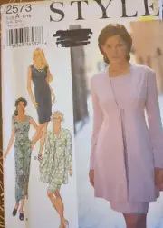 STYLE VINTAGE Sewing Pattern #2573 Misses' DRESS & JACKET size 6-16 UC/FF
