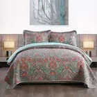 NEWLAKE Cotton Bedspread Quilt Sets-Reversible Patchwork Coverlet Set, Europe...