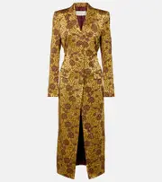 [Dries Van Noten] Dries Van Noten Rilly jacquard coat AU 10 brown