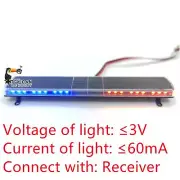 Warning Light Flash Bar LED On 1/14 RC Tractor Truck Hydraulic Dump Car Model