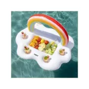 Adult Pool Toys Drinking Games Floating Bar Drink Cooler Rainbow Cloud Blow up