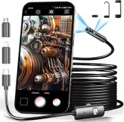Dual Lens Endoscope Camera With Light-Borescope Inspection Camera With 8+1 LED