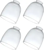 4 Pack Clear Glass Shades, Glass Globes for Ceiling Fan Light Fixtures, 2-1/8"