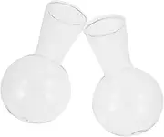 WEKADRIN 2Pcs Simple Style Glass Hydroponic Bulb Vase for Plant Propagation Durable Flower Container for Home Decor and DIY Floral Arrangements