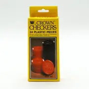 Vtg Whitman Crown Checkers 24 Plastic Pieces Stacking Star & Crown 1984 USA NEW