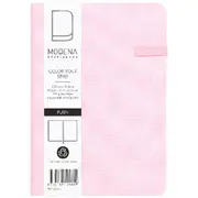 Modena A6 Linen Plain Notebook Pink
