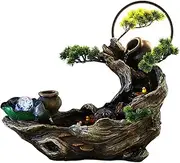 Tabletop Fountains Desktop Landscape Ornaments Office Micro Landscape Landscaping Small Rockery Flowing Water Fountain with Aperture Indoor Home Decoration Indoor Water Fountains