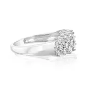 Sterling Silver Cluster Ring in 1/7 Carat Diamonds