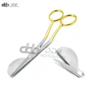 Duck Bill Applique Scissors 6" Gold Handle Paddle Shaped for Craft & Embroidery