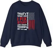 [VidiAmazing] That's What I Do I Fix Stuff and I Know Things American Flag ds025 T-Shirt