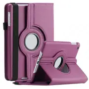 For Samsung Galaxy Tab A7 Lite 8.7 2021 Cover, Tab SM-T220 / T225 Leather Smart 360 Rotate Flip Stand Case Cover (Purple)
