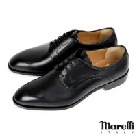 在飛比找momo購物網優惠-【Marelli】經典綁帶德比紳士鞋(黑色 M1403L-B
