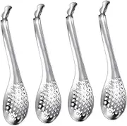 Luxshiny Stainless Steel Colander Set 4pcs Caviar Scoops for Bars Families Restaurants Hotels for Foodies