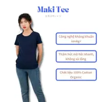 在飛比找蝦皮購物優惠-日本中性彈力奧帽 100% 圓形棉 Maki Teee 藍色