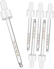 TIDTALEO 6pcs Glass Pipette Droppers Graduations Calibrated Liquid Transfer Tools for Essential Oils Skincare and Laboratory Use Accurate Measurement Performance