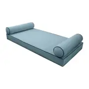 SLIPCOVER ONLY V5 Velvet Indoor Daybed Mattress Pillow Contrast Trim Full AD355