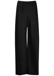 Vince Wide-leg Satin Trousers - Black - S (UK8-10 / S) S (UK8-10 / S)