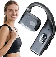 Wireless Earbuds with Earhooks - Over Ear Wireless Earbuds,Sweatproof Headphone with Display Noise Cancelling Earpiece for Swimming Working Motorcycle Workout Fitness Gym Women