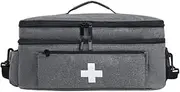 First Aid Kit Storage Pouch for Emergency Supplies Organizer for Outdoor Travel, Gray