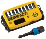 IMPACT SCREWDRIVER BIT (PZ/PH) 10PCS, KIT CONTENTS PZ1 X 2, PZ2 X 5 FOR CK TOOLS