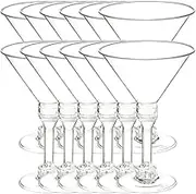 DOITOOL Plastic Martini Glasses Set of 20, Clear Coupe Cocktail Glasses, Exquisite Champagne Coupe Glasses for Cocktails for Home, Bar, Restaurants and Parties
