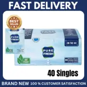 PureFresh Flushable Wipes – 40 Travel-Size, Individually Wrapped On-the-Go
