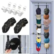 2x 16-Hooks Baseball Cap Hat Holder Rack Storage Organizer Over the Door Hangers
