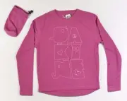 Dakine JUMBLE CREW Girls Youth Mid-weight Base Layer Top Medium Violet NEW