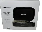 Crosley CR8009B-BK Discovery Portable Turntable with Bluetooth Out