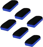 KALLORY 6pcs Whiteboard Erasers Felt Board Wipers for Classroom Office Use Lightweight Magnetic Chalkboard Cleaners Easy to Hold and Clean Convenient Supplies