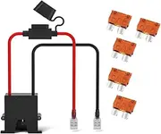 Anlayliay Wire Harness Connector for Power Wheel 12-Volt SLA Battery, with 5 Pcs 40A Fuses, Also for Batteries with F2 Terminals